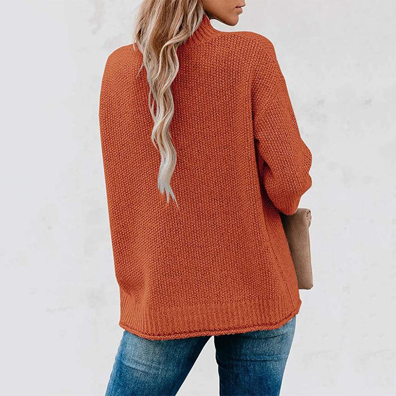Solid Color Loose O-Neck Sweater (various colors)