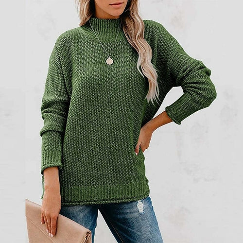 Solid Color Loose O-Neck Sweater (various colors)