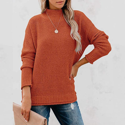 Solid Color Loose O-Neck Sweater (various colors)