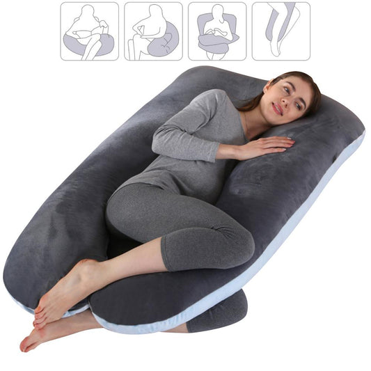 Crystal Velvet U-Shaped Whole Body Maternity Pillow SP