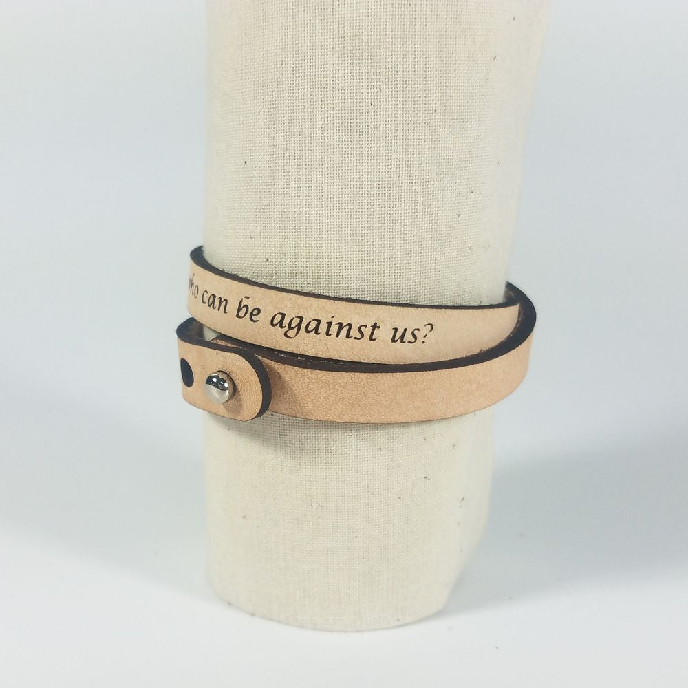 Spiritual Quote Wrap Bracelets - If God is for us who can be against us?