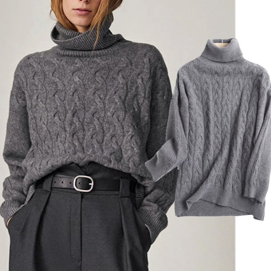 Women's Sweater - England Style Turtleneck