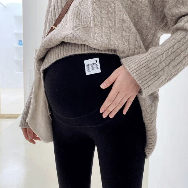 Velvet Maternity Leggings Pants For Pregnant Women