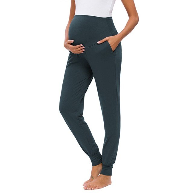 Women's Maternity Fold Over Comfortable Lounge Pants
